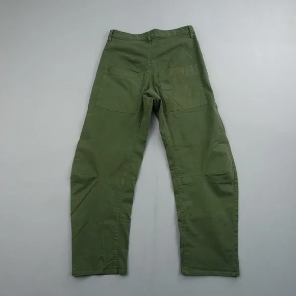 Nili Lotan Olive Green Cropped Ankle Pants - Picture 3 of 12
